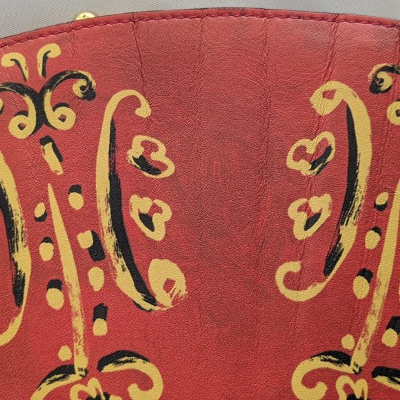 SS20 Moschino Couture Jeremy Scott Fan Leather Clutch Bag w/silky tassel - Picture 13 of 16